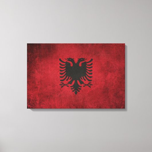  noodvlag van Albanië Canvas Afdruk (Voorkant)