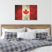 noodvlag van Canada Canvas Afdruk (Insitu (Slaapkamer))