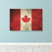 noodvlag van Canada Canvas Afdruk (Insitu (Houten vloer))