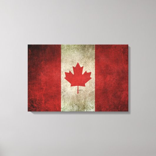 noodvlag van Canada Canvas Afdruk (Voorkant)
