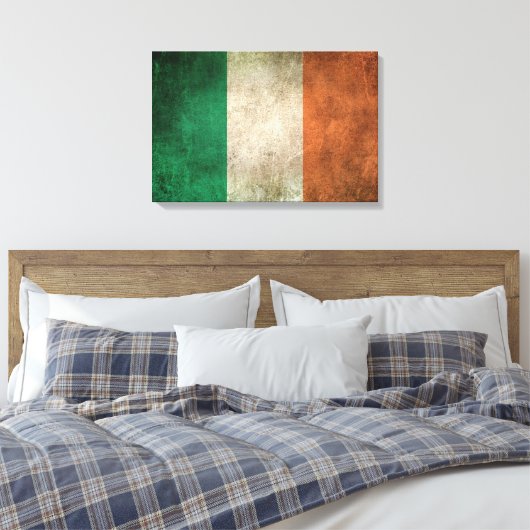  noodvlag van Ierland Canvas Afdruk (Insitu (Slaapkamer))