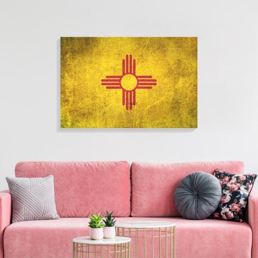 noodvlag van New Mexico Canvas Afdruk (Insitu (Woonkamer))