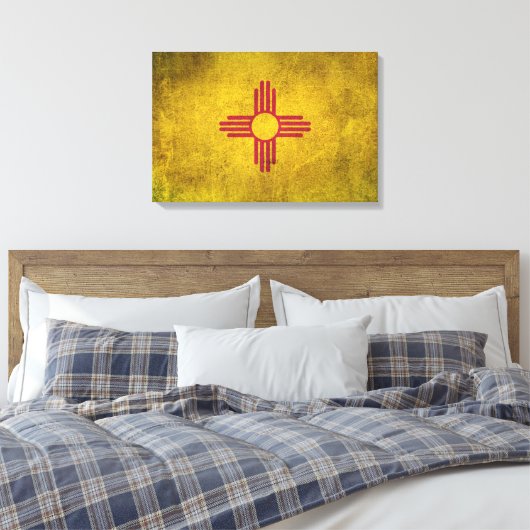 noodvlag van New Mexico Canvas Afdruk (Insitu (Slaapkamer))