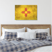 noodvlag van New Mexico Canvas Afdruk (Insitu (Slaapkamer))