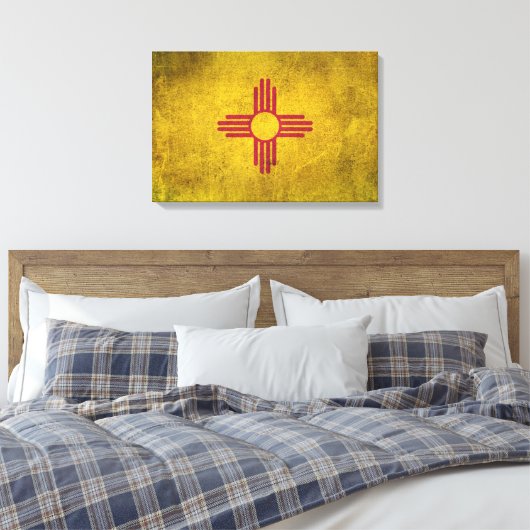  noodvlag van New Mexico Canvas Afdruk (Insitu (Slaapkamer))