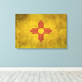  noodvlag van New Mexico Canvas Afdruk (Insitu (Houten vloer))
