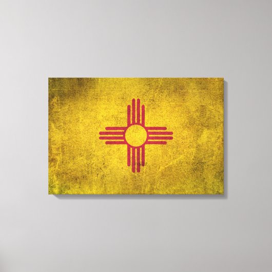  noodvlag van New Mexico Canvas Afdruk (Voorkant)