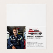 Noodvoertuig | Ambulancehulpverlener Visitekaartje (Buitenkant ongevouwen)