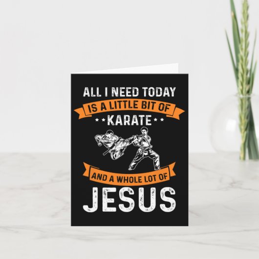 Noodzaak Karate Jesus Christelijk God Love Sports  Kaart (Voorkant)