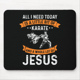 Noodzaak Karate Jesus Christelijk God Love Sports  Muismat