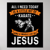 Noodzaak Karate Jesus Christelijk God Love Sports  Poster (Voorkant)