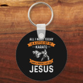 Noodzaak Karate Jesus Christelijk God Love Sports  Sleutelhanger (Voorkant)