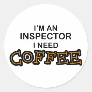 Noodzaak koffie - Inspecteur Ronde Sticker