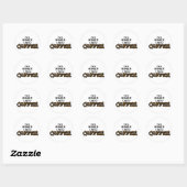 Noodzaak koffie - Miner Ronde Sticker (Vel)