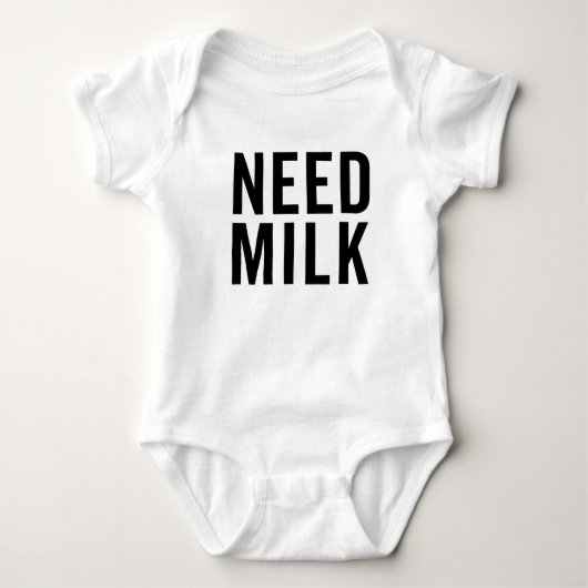 Noodzaak melk Baby Romper (Voorkant)