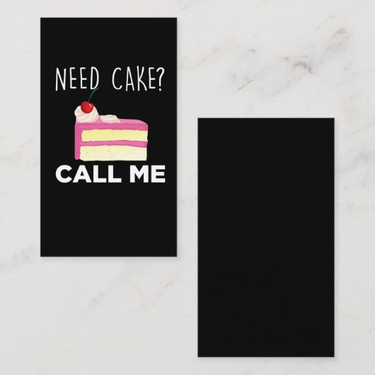 Noodzaak om me te noemen Betaalde Bakkerij Humor Visitekaartje (Voorkant / Achterkant)