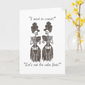 Noodzaak om te braken / Eet taart: Skin & Botten S Kaart (Gele Bloem)