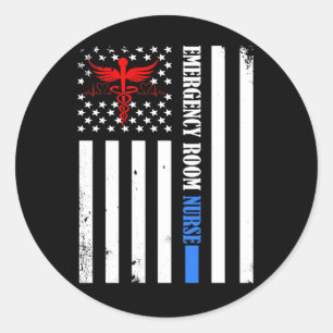 Noodzaak Zuster Amerikaanse vlag Ronde Sticker