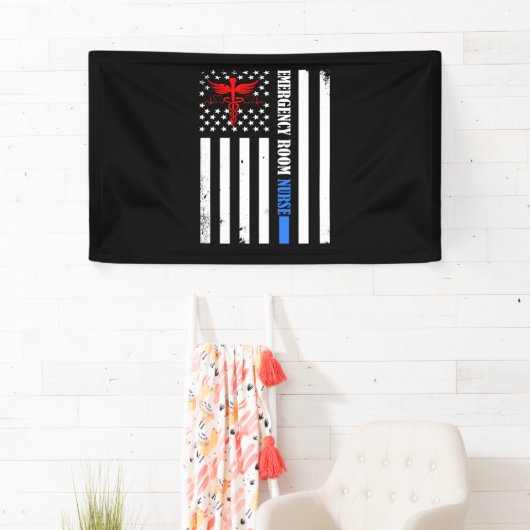 Noodzaal Nurse Amerikaanse vlag Spandoek (Insitu)