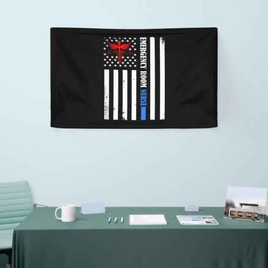 Noodzaal Nurse Amerikaanse vlag Spandoek (Beurs)