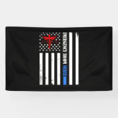 Noodzaal Nurse Amerikaanse vlag Spandoek (Horizontaal)