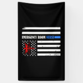 Noodzaal Nurse Amerikaanse vlag Spandoek (Verticaal)