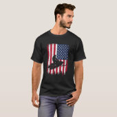 Noodzakelijke Amerikaanse vlag Snowmobiing Snowmob T-shirt (Voorkant volledig)