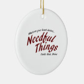 Noodzakelijke dingen keramisch ornament (Rechts)
