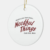 Noodzakelijke dingen keramisch ornament (Links)