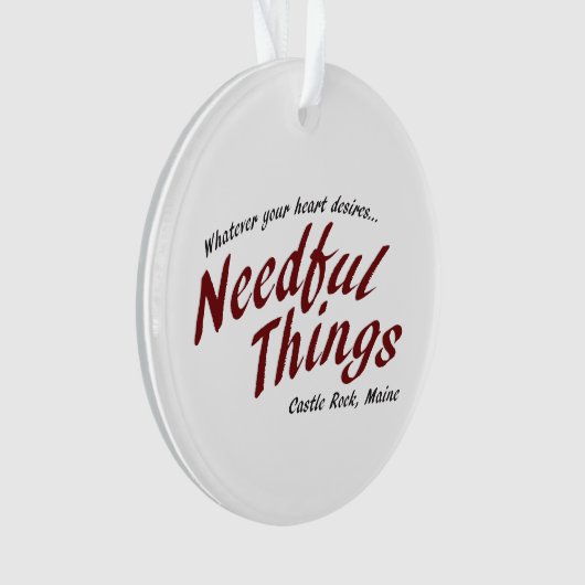 Noodzakelijke dingen ornament (voorkant)