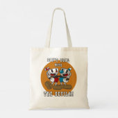 Noodzakelijke Gifts Game Cuphead run en Shoot Gift Tote Bag (Achterkant)