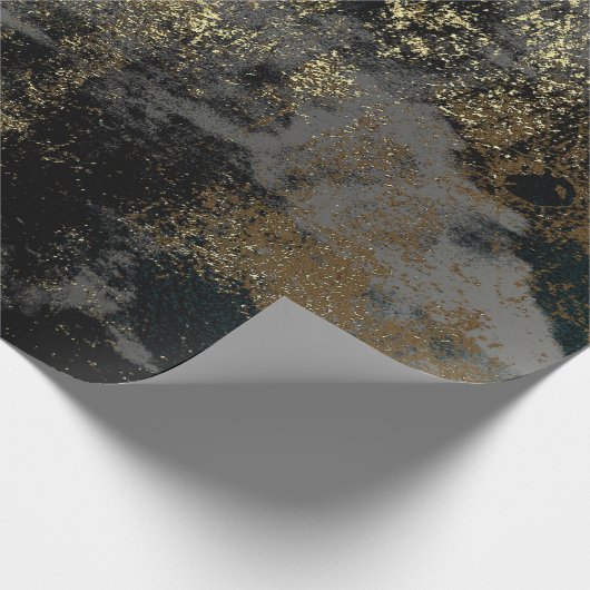 Noodzakelijke Gold en zwart-09 Cadeaupapier (Hoek)
