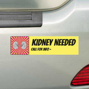 Noodzakelijke nier bumpersticker