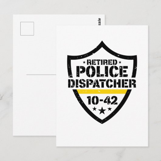 Noodzender in ruste politie 10-42 briefkaart (Voorkant / Achterkant)