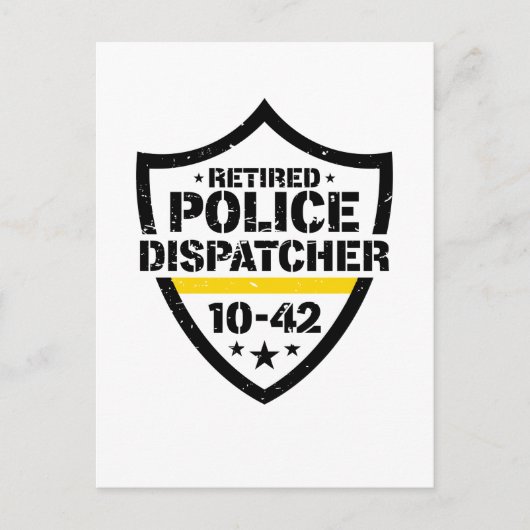 Noodzender in ruste politie 10-42 briefkaart (Voorkant)