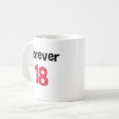 Nooit 18 koffiemok (Voorkant links)
