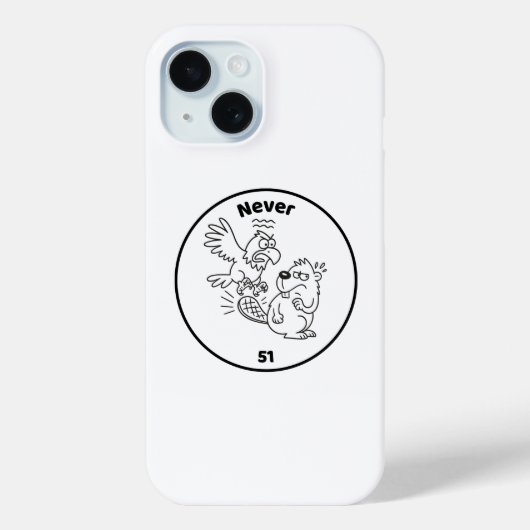 Nooit 51 Beaver vs Eagle Case-Mate iPhone Case (Achterkant)