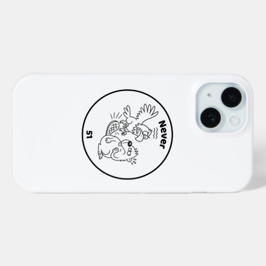 Nooit 51 Beaver vs Eagle Case-Mate iPhone Case (Achterkant (horizontaal))