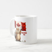 Nooit 51, Canada Canadese Vlag Maple Leaf, Bever Koffiemok (Voorkant links)