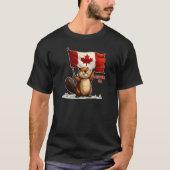 Nooit 51, Canada Canadese Vlag Maple Leaf, Bever T-shirt (Voorkant)