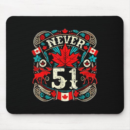 Nooit 51 Canada Maple Leaf Distressed Cana Muismat (Voorkant)