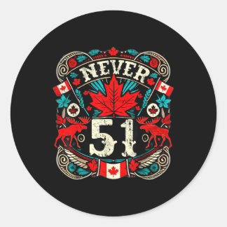 Nooit 51 Canada Maple Leaf  Distressed Cana Ronde Sticker