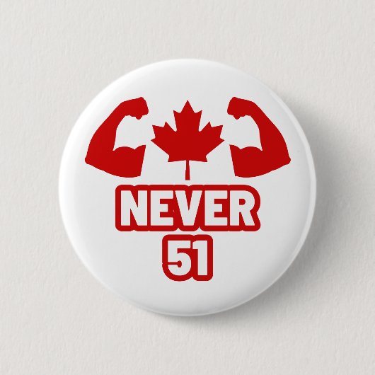 Nooit 51 Canada Sterk Ronde Button 5,7 Cm (Voorkant)