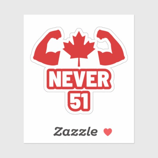 Nooit 51 Canada Sterk Sticker (Vel)