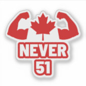 Nooit 51 Canada Sterk Sticker (Voorkant)