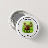 Nooit 51 knop ronde button 3,2 cm (Voorkant /achterkant)