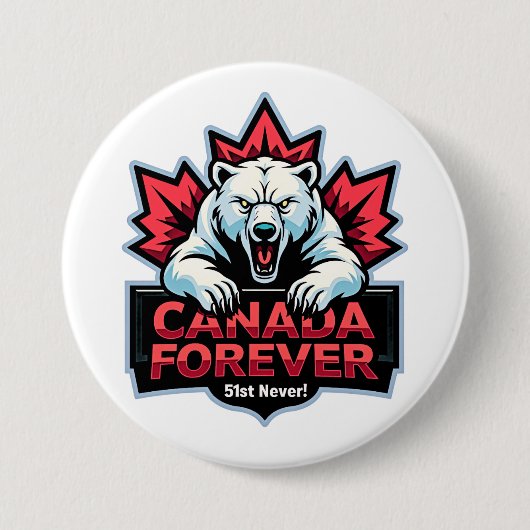 Nooit 51, Polar Beer, Canada voor altijd, Ronde Button 7,6 Cm (Voorkant)