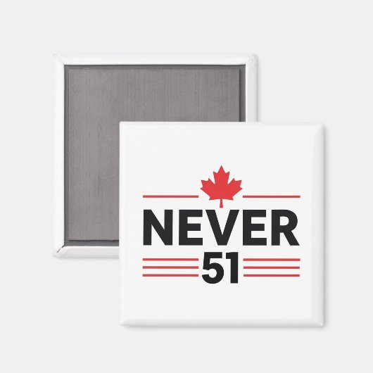 Nooit 51 State Canada Vlag - Trots en Patriottisch Magneet (Voorkant / Achterkant)