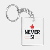 Nooit 51 State Canada Vlag - Trots en Patriottisch Sleutelhanger (Voorkant Links)