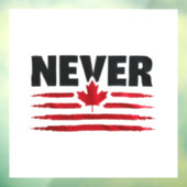 Nooit 51e Canadese Amerikaanse Trump Politiek Raamsticker (Vel 3)